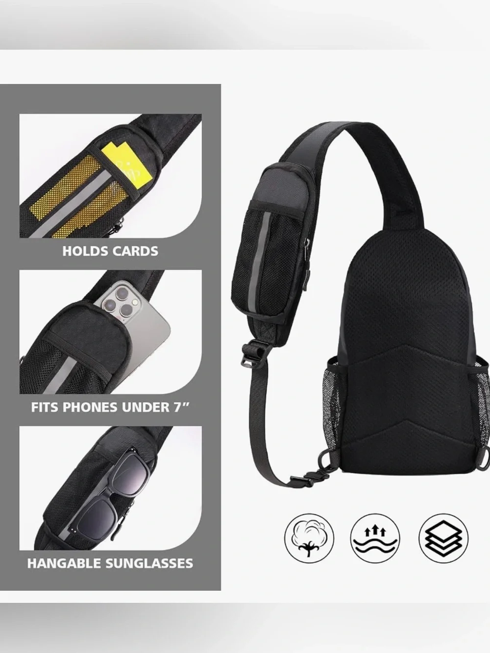 Sling Bag for Men Crossbody Shoulder backpack NEW in Box
